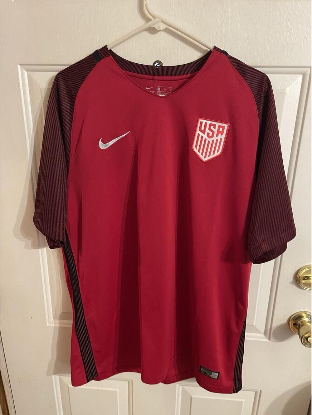 2017 Nike Team USA Red Alternate Third Soccer Jersey Mens XL Thailand